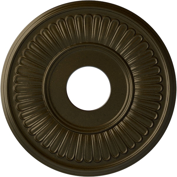 Ekena Millwork Berkshire Ceiling Medallion (Fits Canopies up to 7"), 15 3/4"OD x 3 7/8"ID x 3/4"P, Green Gold CM15BEGGS - main